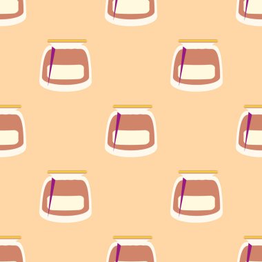 Kavanoz ile rustik ev konserve yeni dikişsiz desen arka planı için.