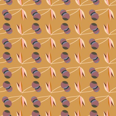 Kiraz, vektör çizim ile vektör seamless modeli 