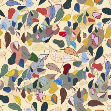 Güzel renk sonbahar yaprak düşmek seamless modeli.