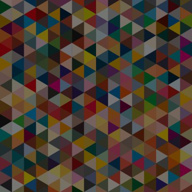 Sorunsuz üçgenler desen. Arka plan ile renkli geometrik şekiller. Vektör