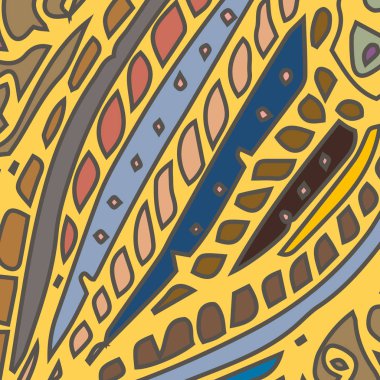 Zentangle arka plan çok renkli kaos seamless modeli örgü