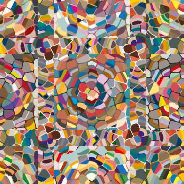 soyut renkli mozaik seamless modeli