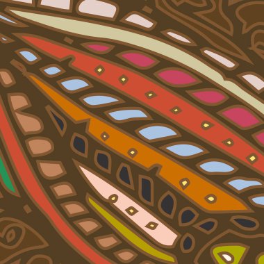 Zentangle arka plan çok renkli kaos seamless modeli örgü