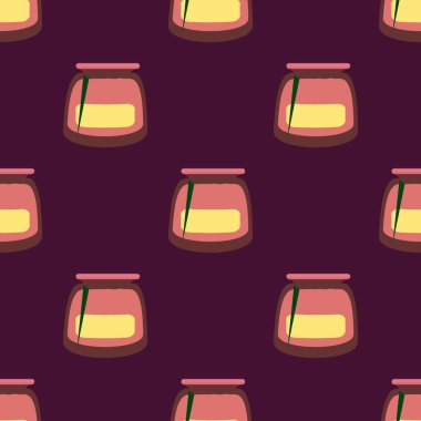 Kavanoz ile rustik ev konserve yeni dikişsiz desen arka planı için.