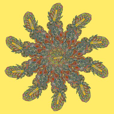 Stil zentangle yeni simetrik mandala doodle ile sanat esin kaynağı oldu. Duvar kağıdı, desen dolgularını, web sayfaları, yüzey dokuları için dekoratif nesne-ebilmek var olmak kullanılmış.