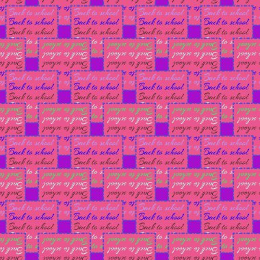 Okul hazırlıkları, arka plan için yeni dikişsiz desen. 
