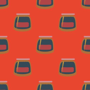 Kavanoz ile rustik ev konserve yeni dikişsiz desen arka planı için.