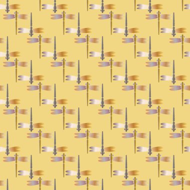 Dekoratif renkli seamless modeli ile şirin yusufçuk