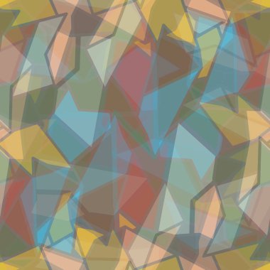 soyut geometrik renkli Dikişsiz desen vektör çizim