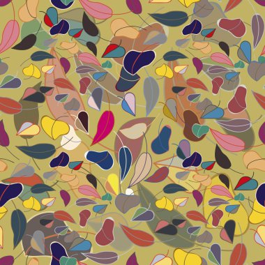 Güzel renk sonbahar yaprak düşmek seamless modeli.