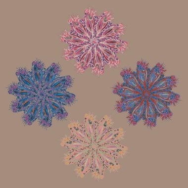 Stil zentangle yeni simetrik mandala doodle ile sanat esin kaynağı oldu. Duvar kağıdı, desen dolgularını, web sayfaları, yüzey dokuları için dekoratif nesne-ebilmek var olmak kullanılmış.