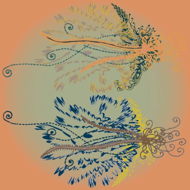 Yeni tasarım çalışmaları için el yapımı doodle ile soyut desen