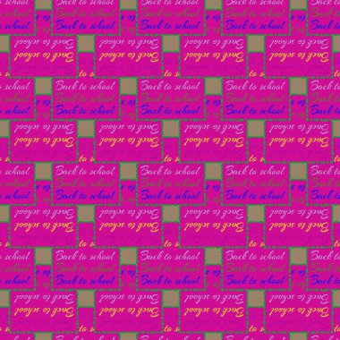 Okul hazırlıkları, arka plan için yeni dikişsiz desen. 