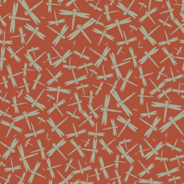 Dekoratif renkli seamless modeli ile şirin yusufçuk