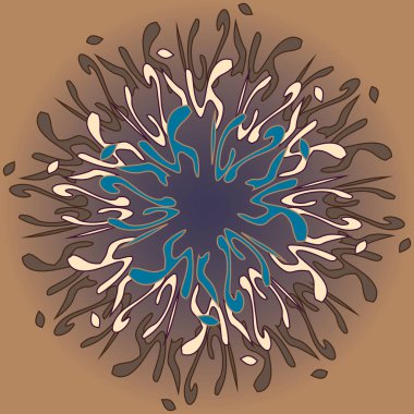 Yeni simetrik soyut mandala. Duvar kağıdı, desen dolgularını, web sayfaları, yüzey dokuları için dekoratif nesne-ebilmek var olmak kullanılmış.