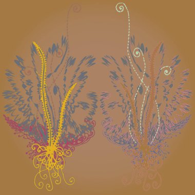 Yeni tasarım çalışmaları için el yapımı doodle ile soyut desen