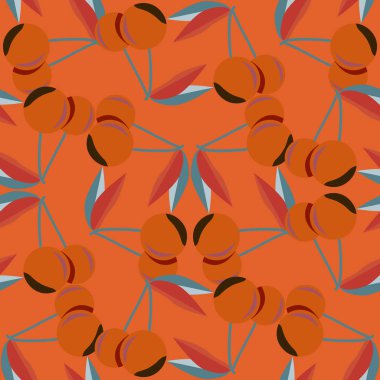 Kiraz için arka plan ile renkli seamless modeli. 