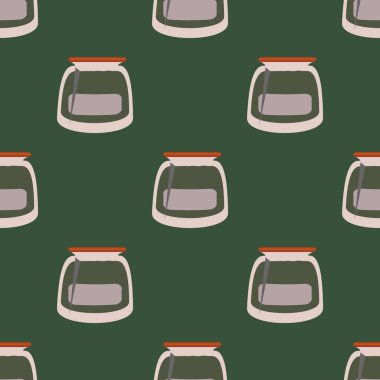 Kavanoz ile rustik ev konserve yeni dikişsiz desen arka planı için.