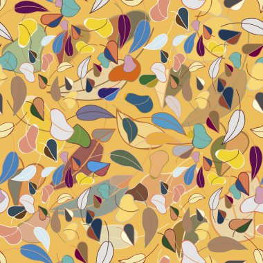 Güzel renk sonbahar yaprak düşmek seamless modeli.