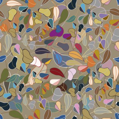 Güzel renk sonbahar yaprak düşmek seamless modeli.