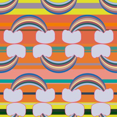 Gökkuşağı seamless modeli. Gökkuşağı Dizayn Tekstil, iç tasarım, keten, vb için. Şirin soyut çocuklar arka plan.