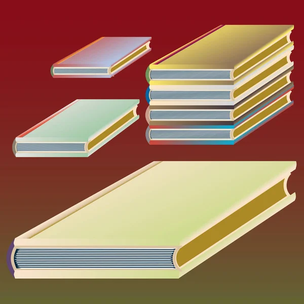Travar Färgglada Anteckningsböcker Vektorillustration — Stock vektor