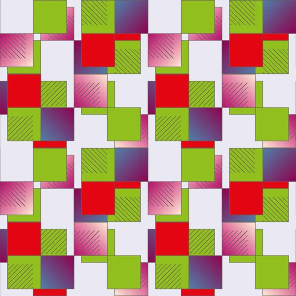 Abstrakte Geometrische Bunte Nahtlose Muster — Stockvektor