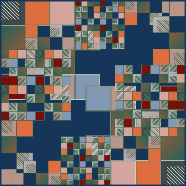 Abstrakcyjny Geometryczny Bezszwowy Wzór Geometryczny — Wektor stockowy