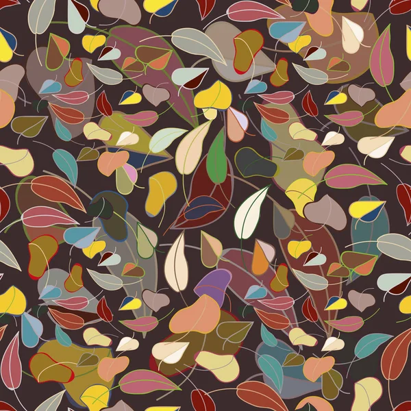 Güzel renk sonbahar yaprak düşmek seamless modeli.