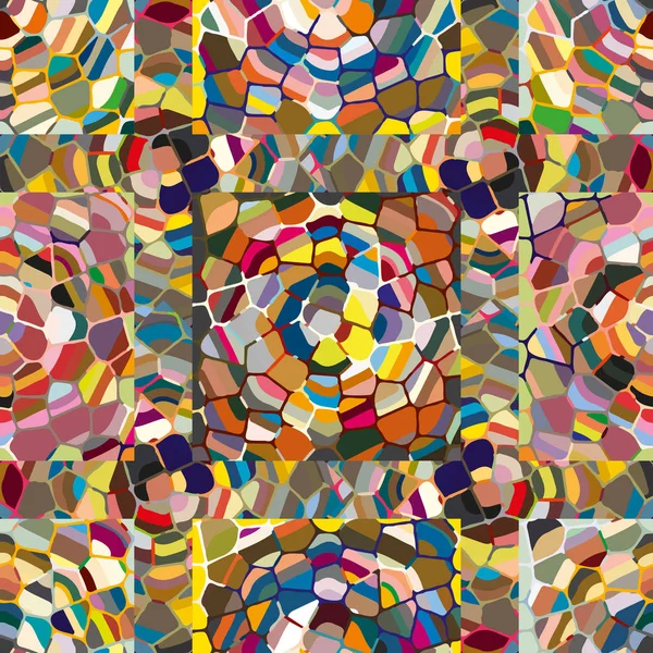 Patrón Sin Costura Mosaico Colorido Abstracto — Vector de stock