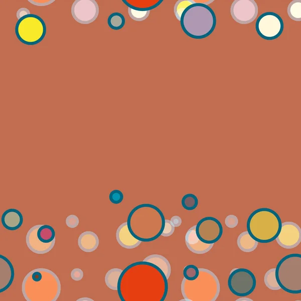 Modèle Abstrait Géométrique Coloré Sans Couture Avec Des Cercles Illustration — Image vectorielle