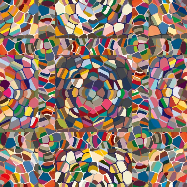 Patrón Sin Costura Mosaico Colorido Abstracto — Vector de stock