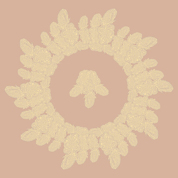 New symmetrical mandala in style zentangle inspired art with doodle. Decorative object can be used for wallpaper, pattern fills, web pages, surface textures.