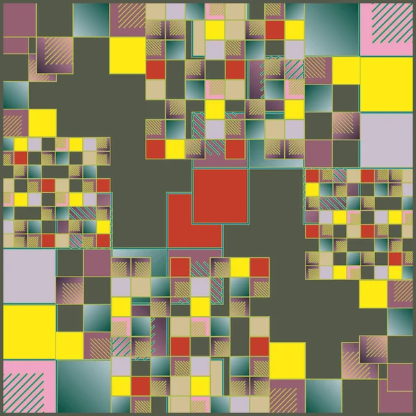 Абстрактный Геометрический Красочный Бесшовный Узор — стоковый вектор