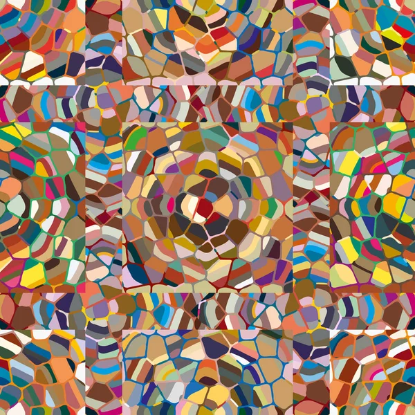 Patrón Sin Costura Mosaico Colorido Abstracto — Vector de stock