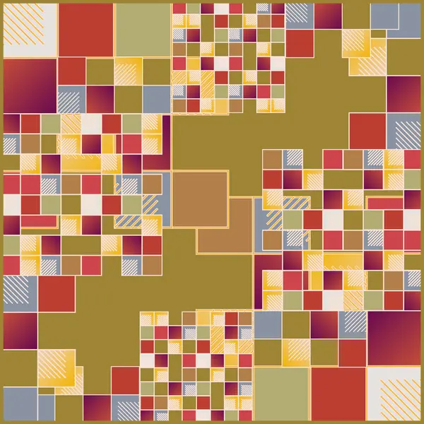 Abstrakcyjny Geometryczny Bezszwowy Wzór Geometryczny — Wektor stockowy