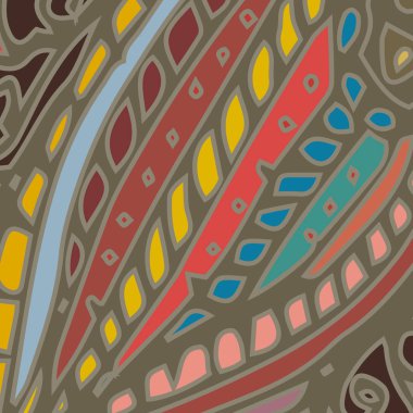 Zentangle arka plan çok renkli kaos seamless modeli örgü