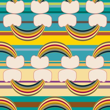 Gökkuşağı seamless modeli. Gökkuşağı Dizayn Tekstil, iç tasarım, keten, vb için. Şirin soyut çocuklar arka plan.