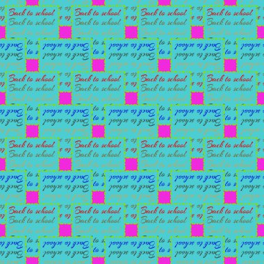Okul hazırlıkları, arka plan için yeni dikişsiz desen. 