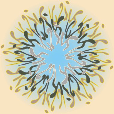 Yeni simetrik soyut mandala. Duvar kağıdı, desen dolgularını, web sayfaları, yüzey dokuları için dekoratif nesne-ebilmek var olmak kullanılmış.