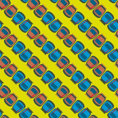 simetrik soyut desen, vektör çizim oluşturma 