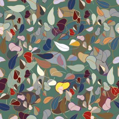 Güzel renk sonbahar yaprak düşmek seamless modeli.