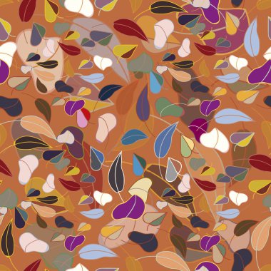 Güzel renk sonbahar yaprak düşmek seamless modeli.