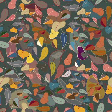 Güzel renk sonbahar yaprak düşmek seamless modeli.