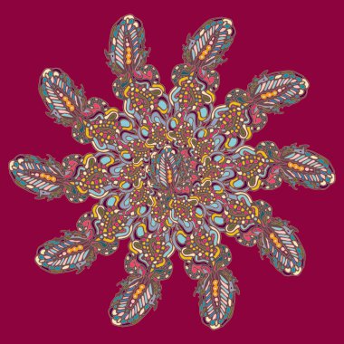 Stil zentangle yeni simetrik mandala doodle ile sanat esin kaynağı oldu. Duvar kağıdı, desen dolgularını, web sayfaları, yüzey dokuları için dekoratif nesne-ebilmek var olmak kullanılmış.