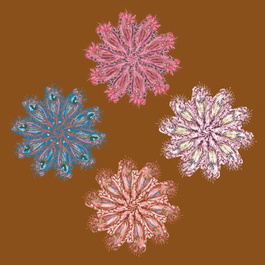 Stil zentangle yeni simetrik mandala doodle ile sanat esin kaynağı oldu. Duvar kağıdı, desen dolgularını, web sayfaları, yüzey dokuları için dekoratif nesne-ebilmek var olmak kullanılmış.