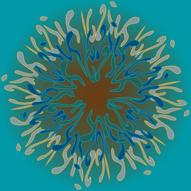 Yeni simetrik soyut mandala. Duvar kağıdı, desen dolgularını, web sayfaları, yüzey dokuları için dekoratif nesne-ebilmek var olmak kullanılmış.