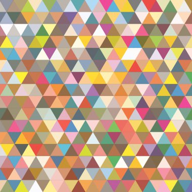 Sorunsuz üçgenler desen. Arka plan ile renkli geometrik şekiller. Vektör