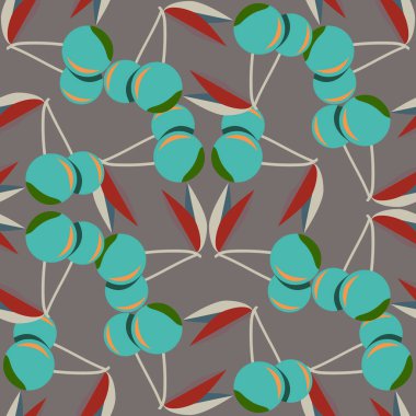 Kiraz için arka plan ile renkli seamless modeli. 