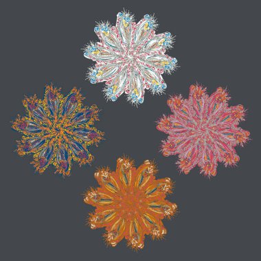 Stil zentangle yeni simetrik mandala doodle ile sanat esin kaynağı oldu. Duvar kağıdı, desen dolgularını, web sayfaları, yüzey dokuları için dekoratif nesne-ebilmek var olmak kullanılmış.